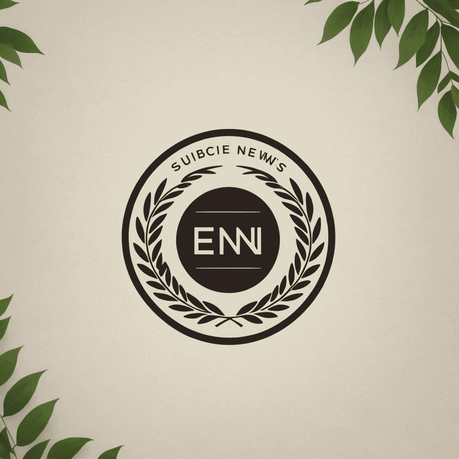 ES_NEWS logo: Un diseño elegante y moderno que combina elementos naturales con tipografía limpia